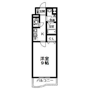 拡大写真:岡崎市欠町字三田田南通 4階405の間取り