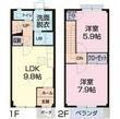 岡崎市上地２丁目の間取図