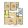 岡崎市竜美東3丁目の間取図