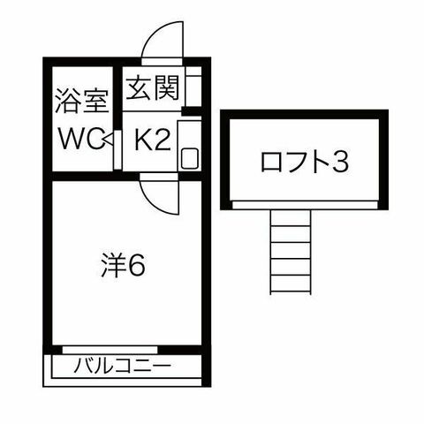 拡大写真:岡崎市二軒屋町1丁目 2階202の間取り