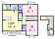 西尾市針曽根町南側の間取図