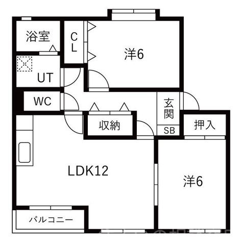 拡大写真:岡崎市福岡町字南西仲 2階201の間取り