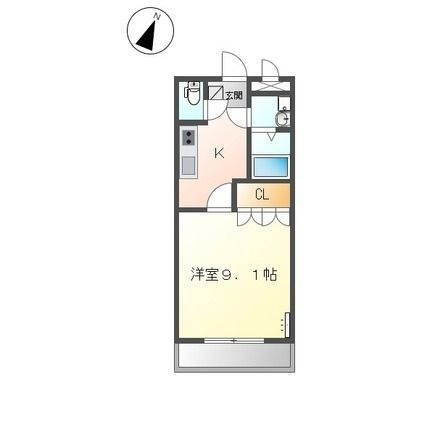 拡大写真:岡崎市中島町字町後 2階202の間取り
