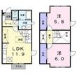 岡崎市森越町字城屋敷の間取図
