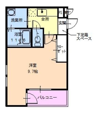 拡大写真:尼崎市武庫元町1丁目 2階203の間取り