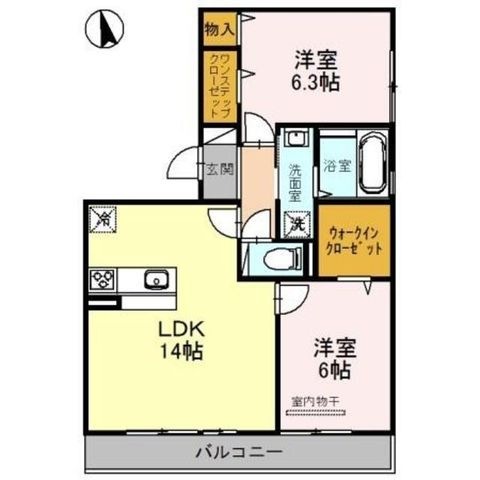 拡大写真:神戸市垂水区塩屋台3丁目 3階301の間取り