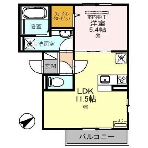 拡大写真:明石市東藤江2丁目 2階202の間取り
