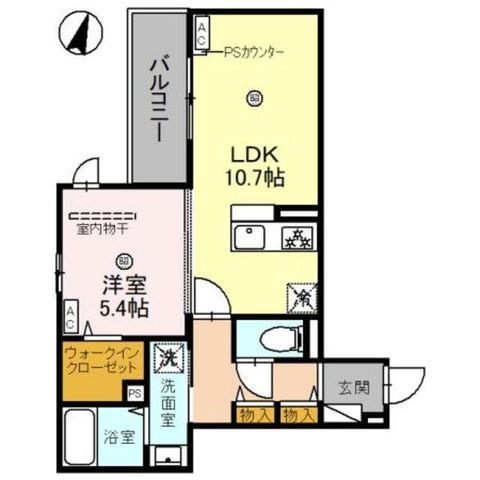 拡大写真：神戸市灘区岩屋北町２丁目 3階303の間取り