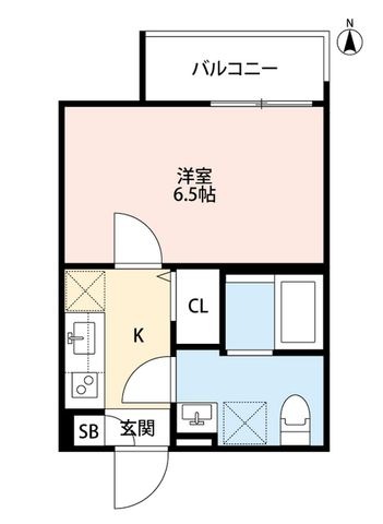 拡大写真:尼崎市東園田町5丁目 2階201の間取り