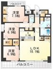 西宮市戸田町の間取図