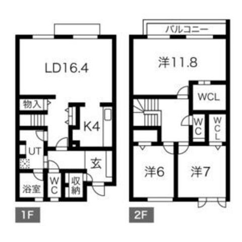 拡大写真:西宮市苦楽園四番町 1階102の間取り