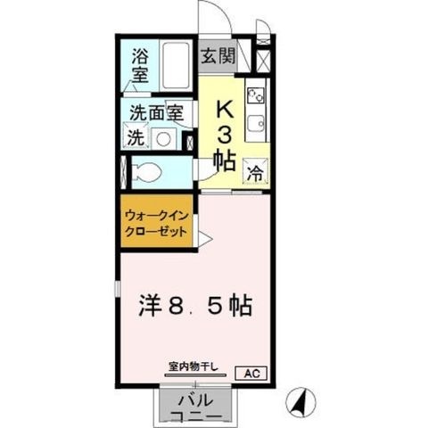 拡大写真:神戸市東灘区森北町2丁目 2階202の間取り