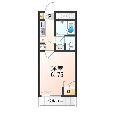 拡大写真:尼崎市武庫之荘2丁目 2階204の間取り