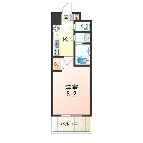 拡大写真:尼崎市昭和通4丁目 15階1503の間取り