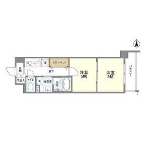 拡大写真:西宮市六湛寺町 2階208の間取り