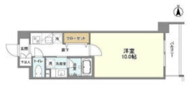 拡大写真:西宮市六湛寺町 3階306の間取り
