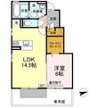 フェリス河内 B棟の間取図