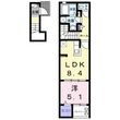 ラーゴム Aの間取図