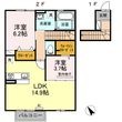 写真:D-room ちはや 1階102の間取図