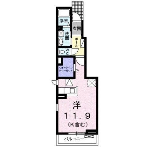 拡大写真:グランジュテ 四番館 1階102の間取り