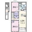 セリーンガーデン Ⅳの間取図