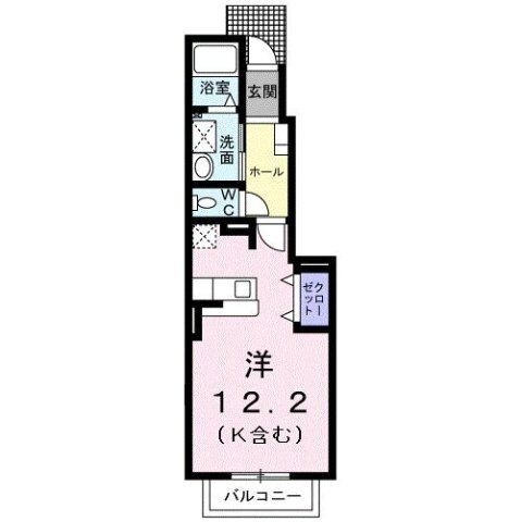 拡大写真:メゾン カルム 1階103の間取り