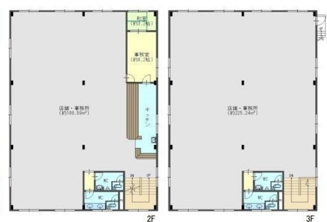 拡大写真:大阪市都島区大東町2丁目 2F+3Fの間取り