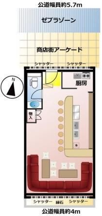 拡大写真:西宮市西田町 1階の間取り