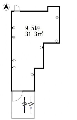 拡大写真:京都市右京区西院西三蔵町 1Fの間取り