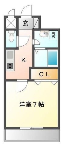 拡大写真:フリーデ373鳴尾 3階303の間取り