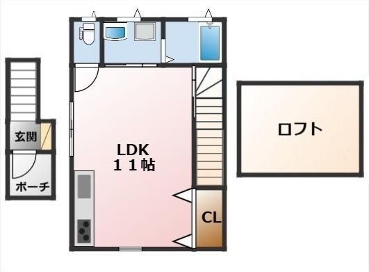 拡大写真:エトワールIZUMI 1階203の間取り