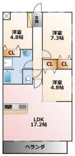 ロジュマンヴェール若草の間取図