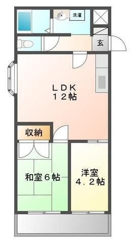 拡大写真：西宮市甲子園一番町 3階302の間取り