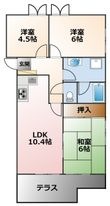 パインハイツ甲子園の間取図