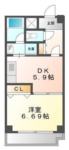 拡大写真:セレナ東甲子園 3階302の間取り