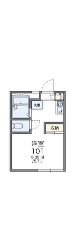 拡大写真:日吉町 2階202の間取り