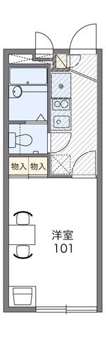拡大写真:若葉 1階102の間取り