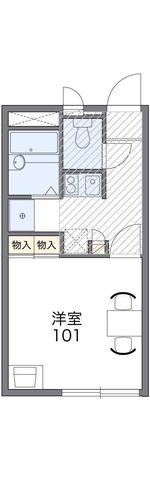 拡大写真:MOKUREN 1階105の間取り