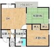 コスモスハイツの間取図