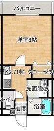 フローレス1・2番館の間取図