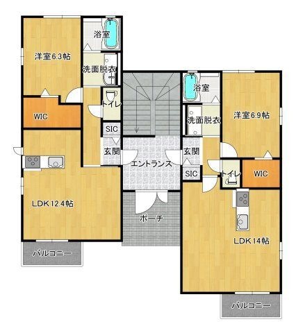 拡大写真:LauleaⅡ 2階201の間取り