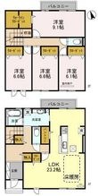 六麓荘ヒルズE棟の間取図