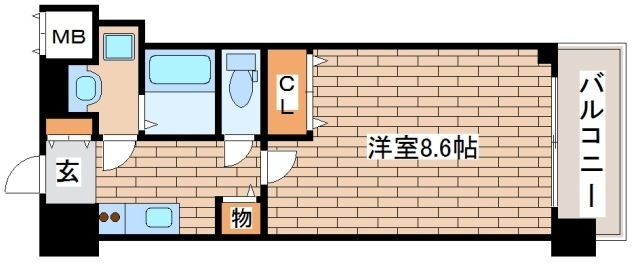 拡大写真:スプランディッド王子公園 2階208の間取り