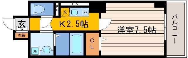 拡大写真:アシストみなと元町 12階1204の間取り