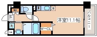 拡大写真：アドバンス三宮ウイングロード 4階402の間取り