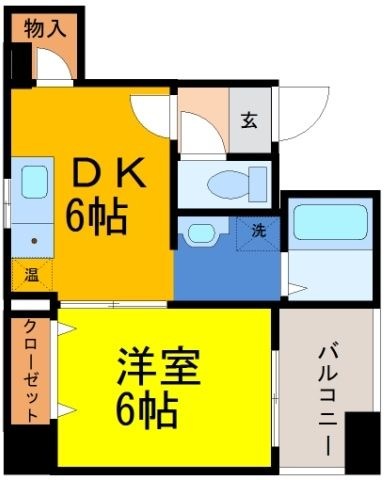 拡大写真:アトリエYAYOI 4階401の間取り