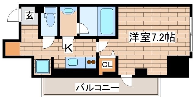 拡大写真:アプリーレ三宮イースト 3階301の間取り