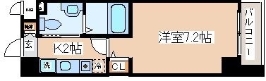 拡大写真:アロハ三宮 7階705の間取り