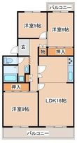 中落合第一住宅453号棟の間取図