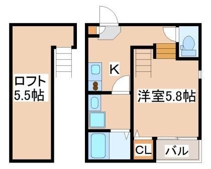 拡大写真:ハーモニーテラス本庄町 1階102の間取り